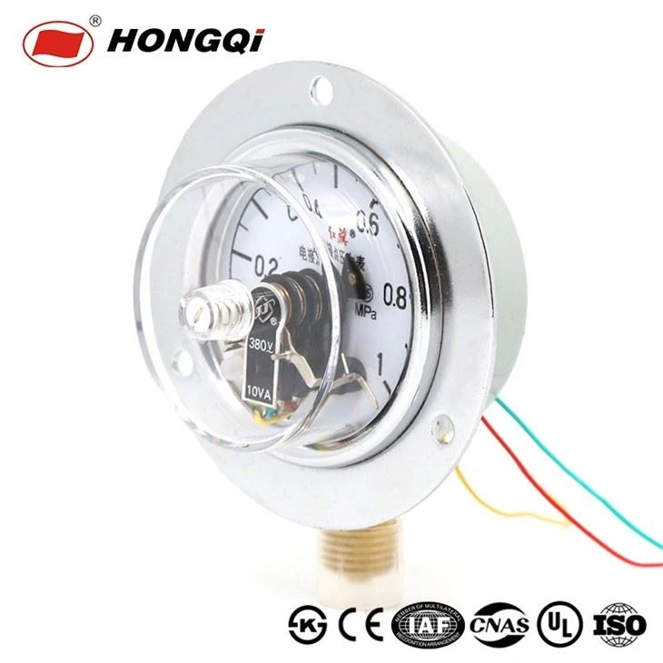 OEM Electric Contact Pressure Gauge With Steel Chrome Plated Case Dia 60mm
